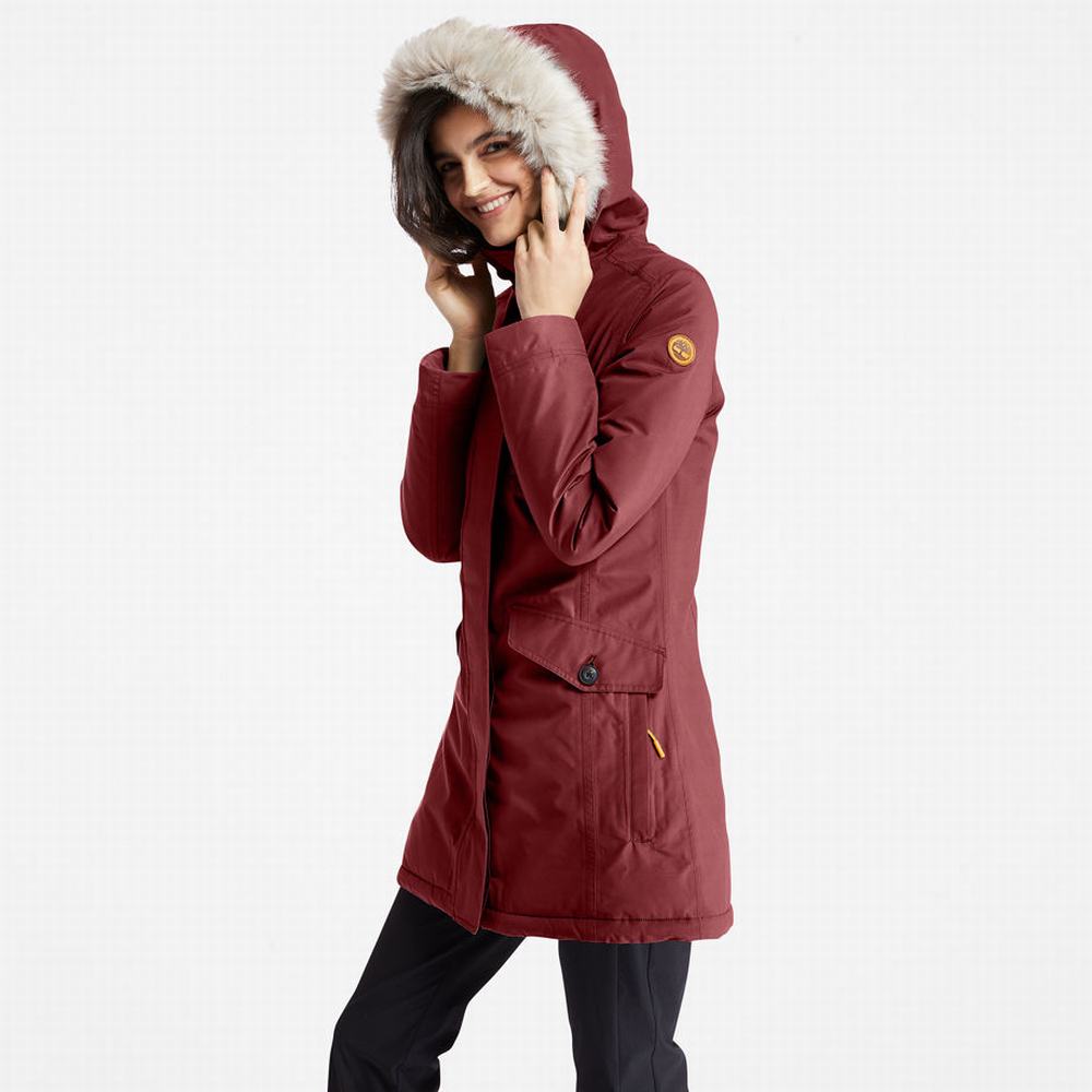 Bundy Parka Timberland DryVent™ Waterproof Damske Bordove | SG5634809