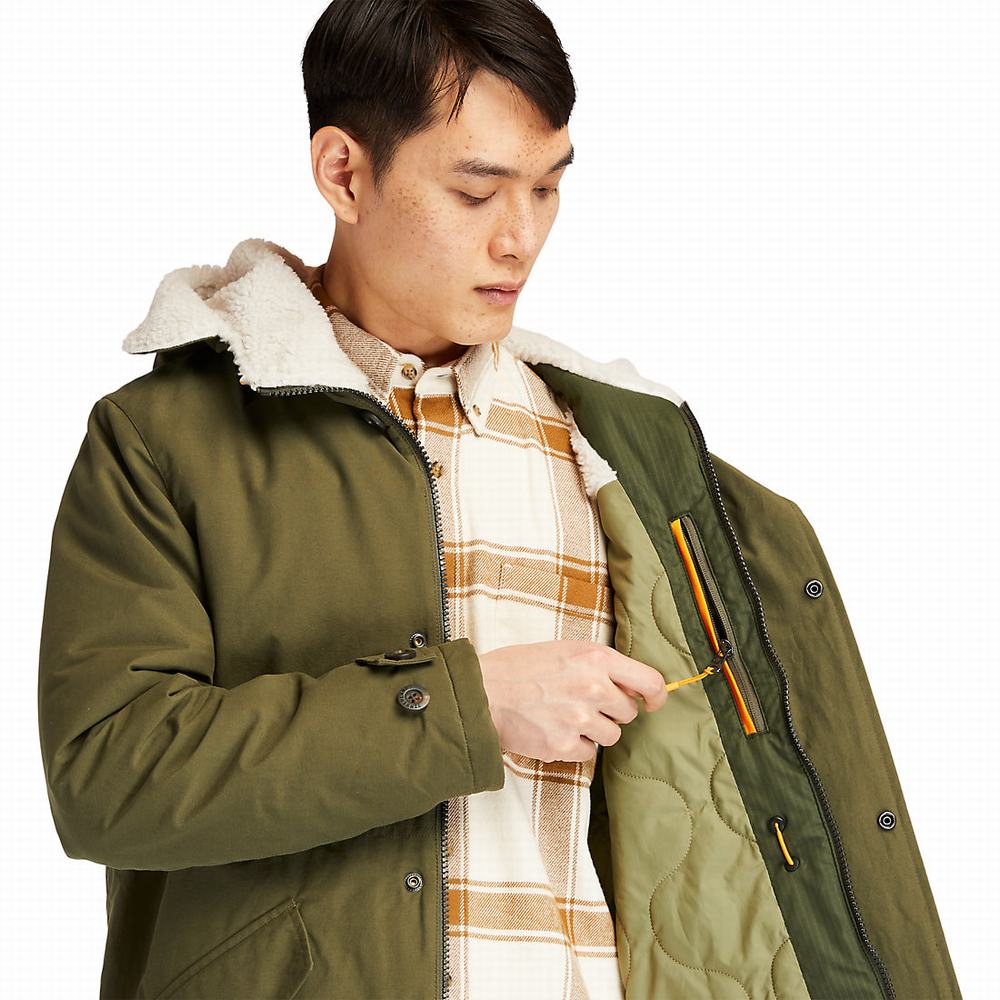 Bundy Parka Timberland Mount Kelsey Fishtail Panske Tmavo Zelene | FB6729038