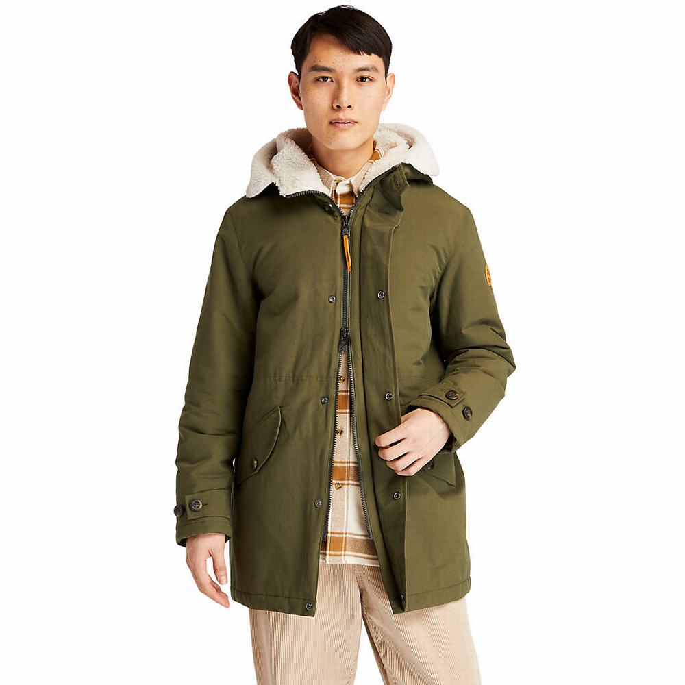 Bundy Parka Timberland Mount Kelsey Fishtail Panske Tmavo Zelene | FB6729038