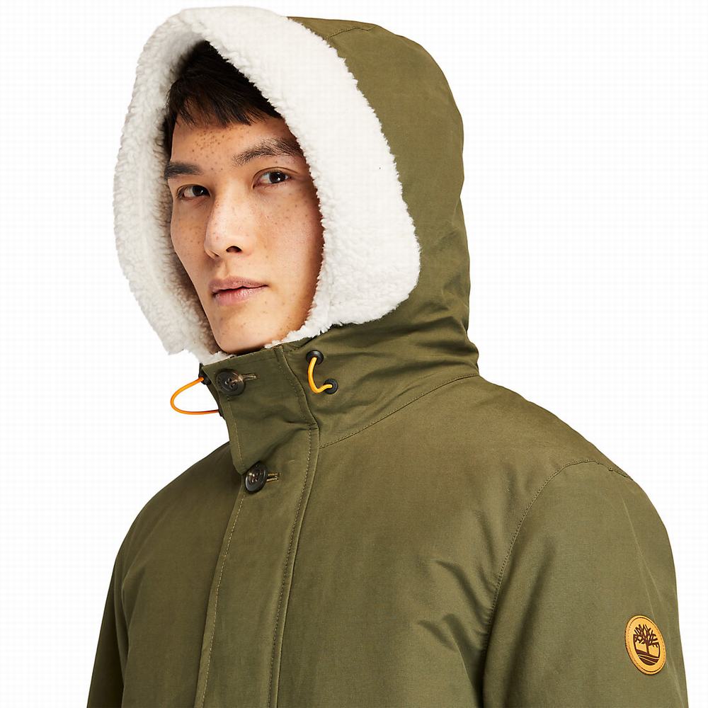 Bundy Parka Timberland Mount Kelsey Fishtail Panske Tmavo Zelene | FB6729038