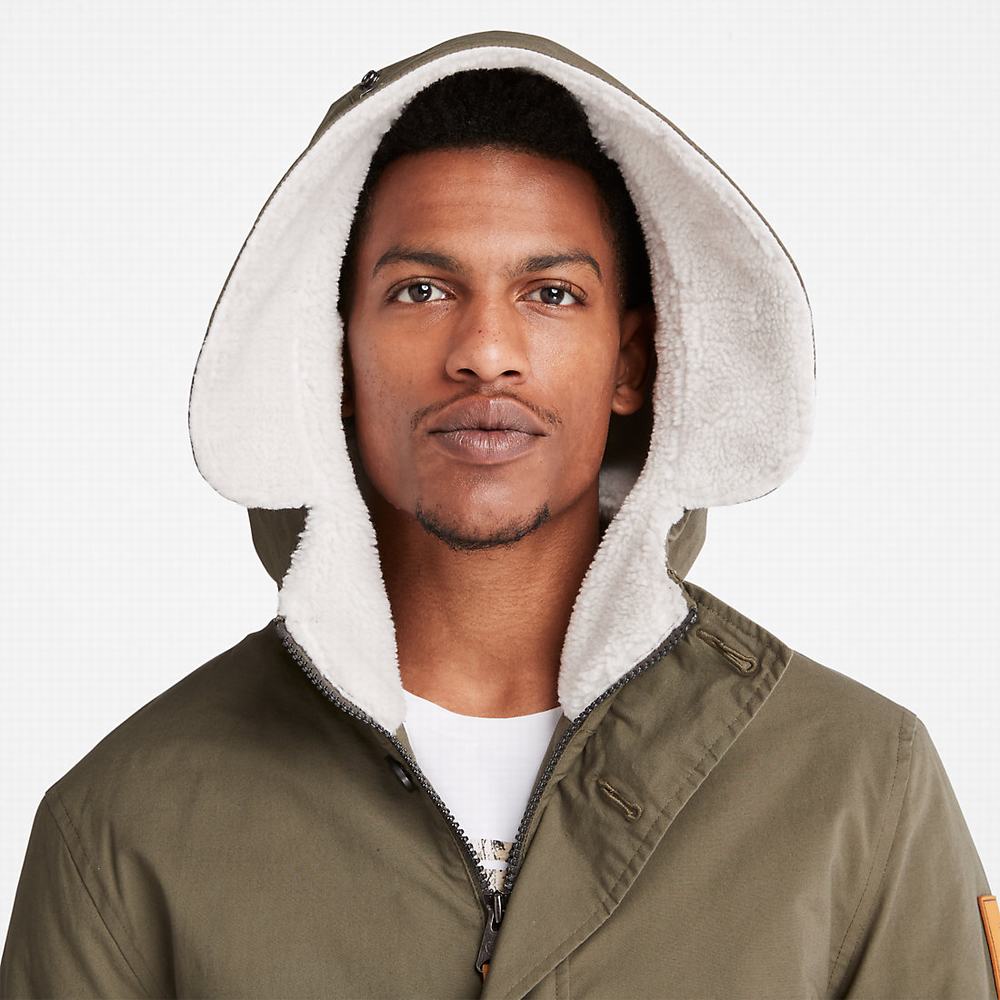 Bundy Parka Timberland Mt. Kelsey Fishtail Panske Tmavo Zelene | RV8974216