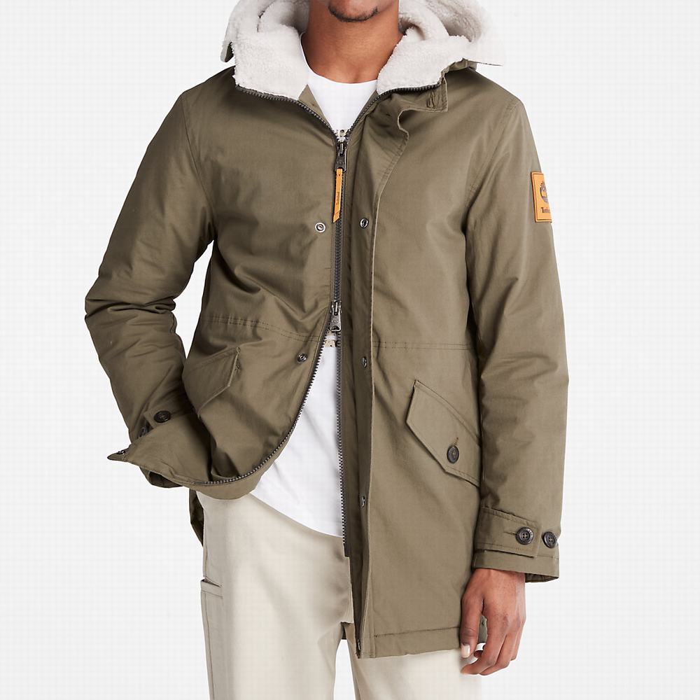 Bundy Parka Timberland Mt. Kelsey Fishtail Panske Tmavo Zelene | RV8974216