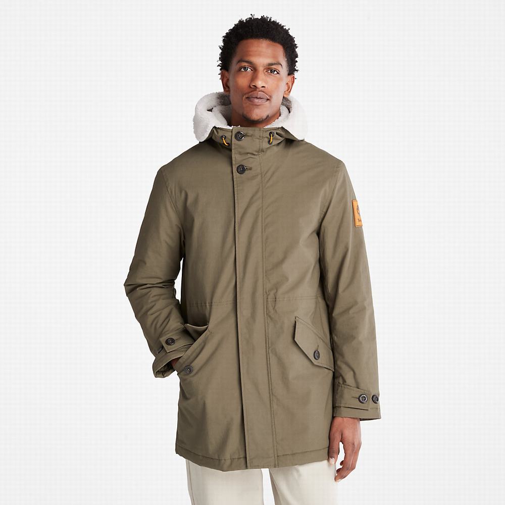 Bundy Parka Timberland Mt. Kelsey Fishtail Panske Tmavo Zelene | RV8974216