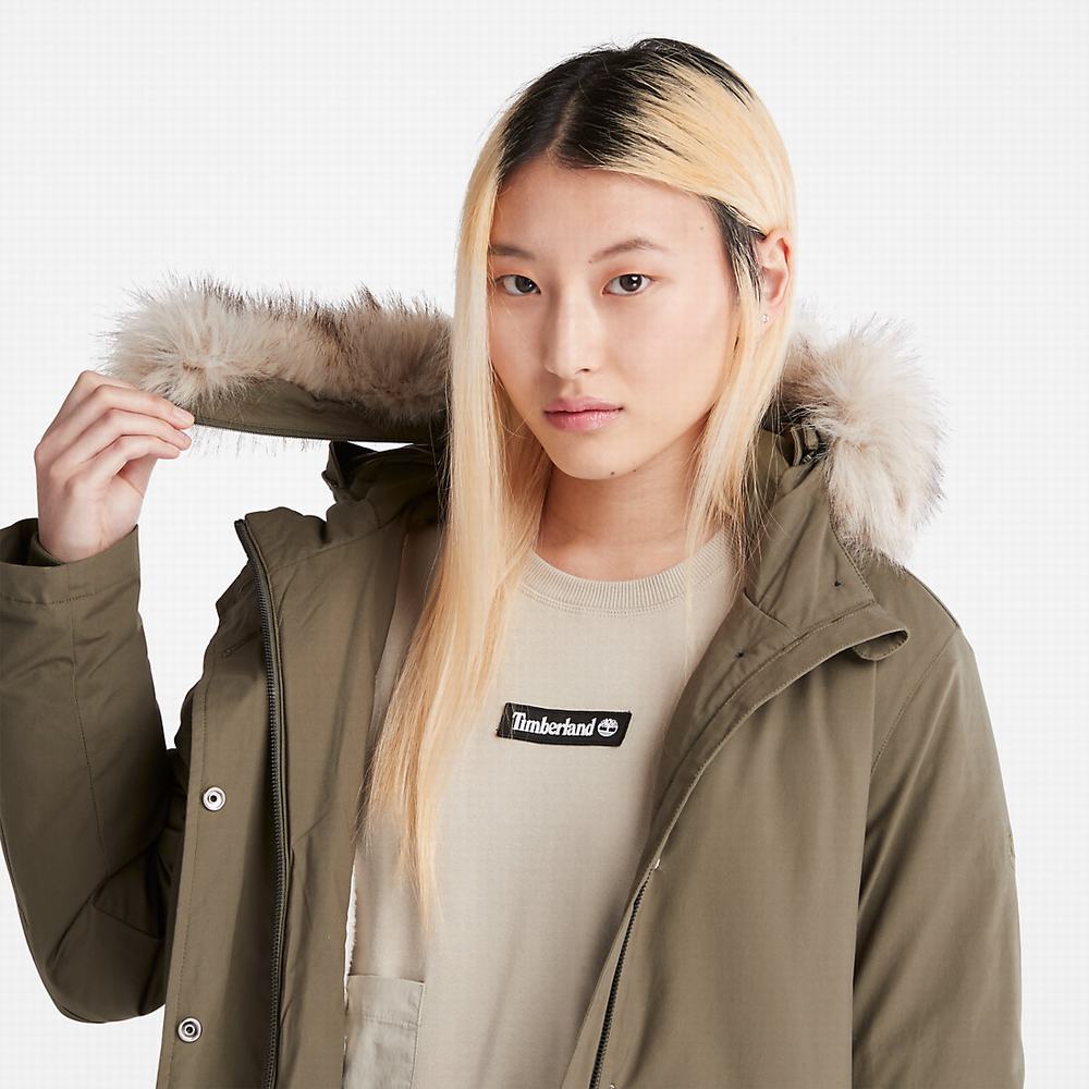 Bundy Parka Timberland Mt. Kelsey Fleece-Podsite Damske Tmavo Zelene | YL4125807