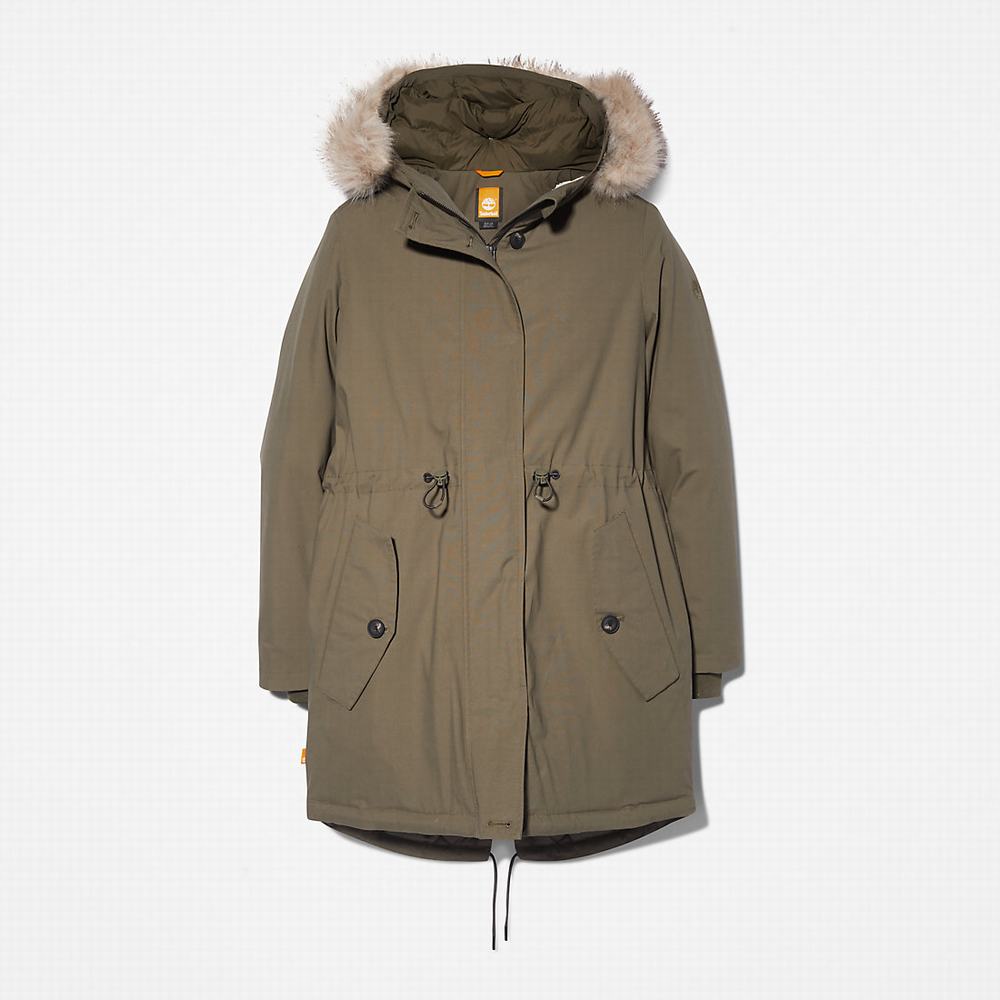 Bundy Parka Timberland Mt. Kelsey Fleece-Podsite Damske Tmavo Zelene | YL4125807