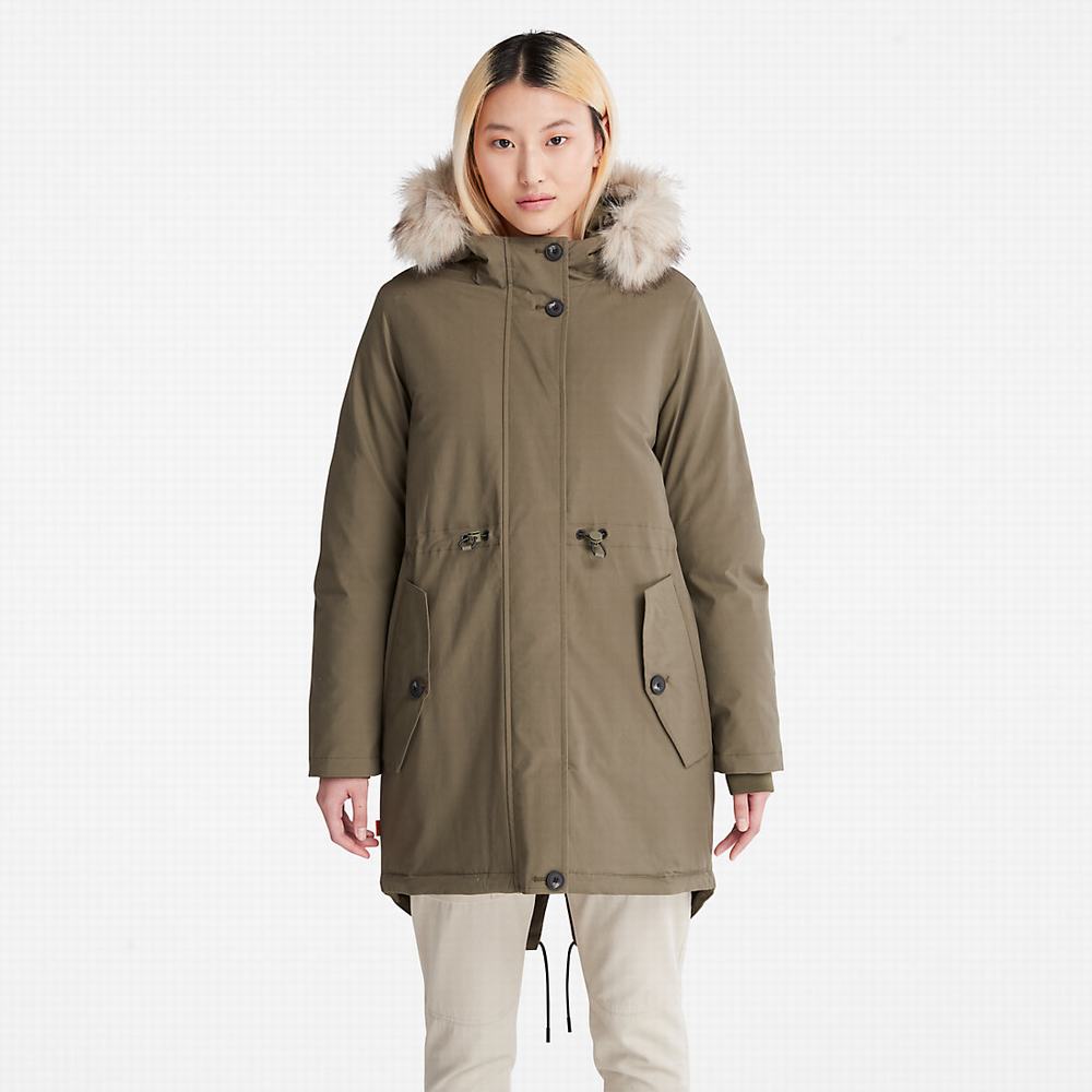 Bundy Parka Timberland Mt. Kelsey Fleece-Podsite Damske Tmavo Zelene | YL4125807