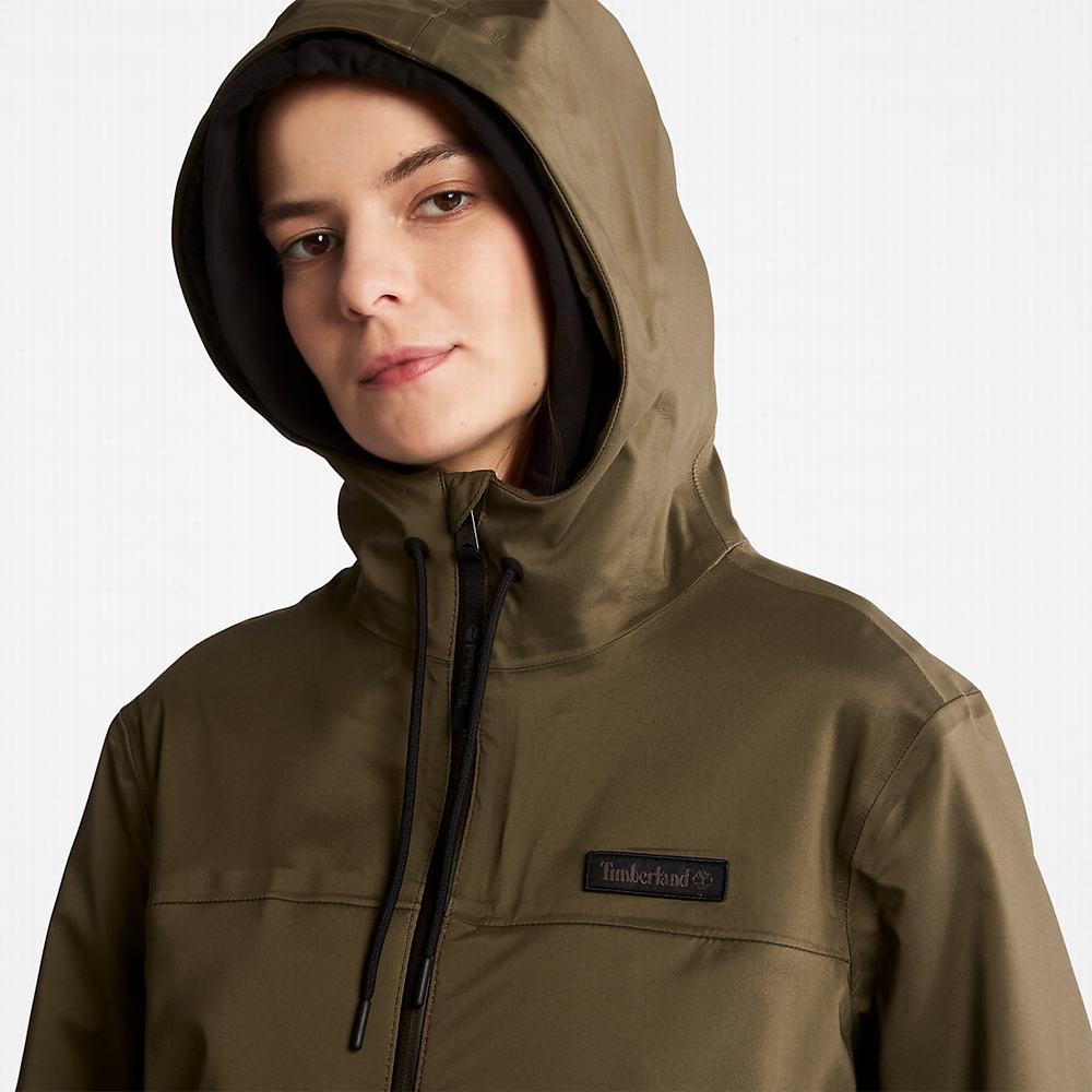 Bundy Parka Timberland Waterproof Mid-length Damske Tmavo Zelene | SF4305182