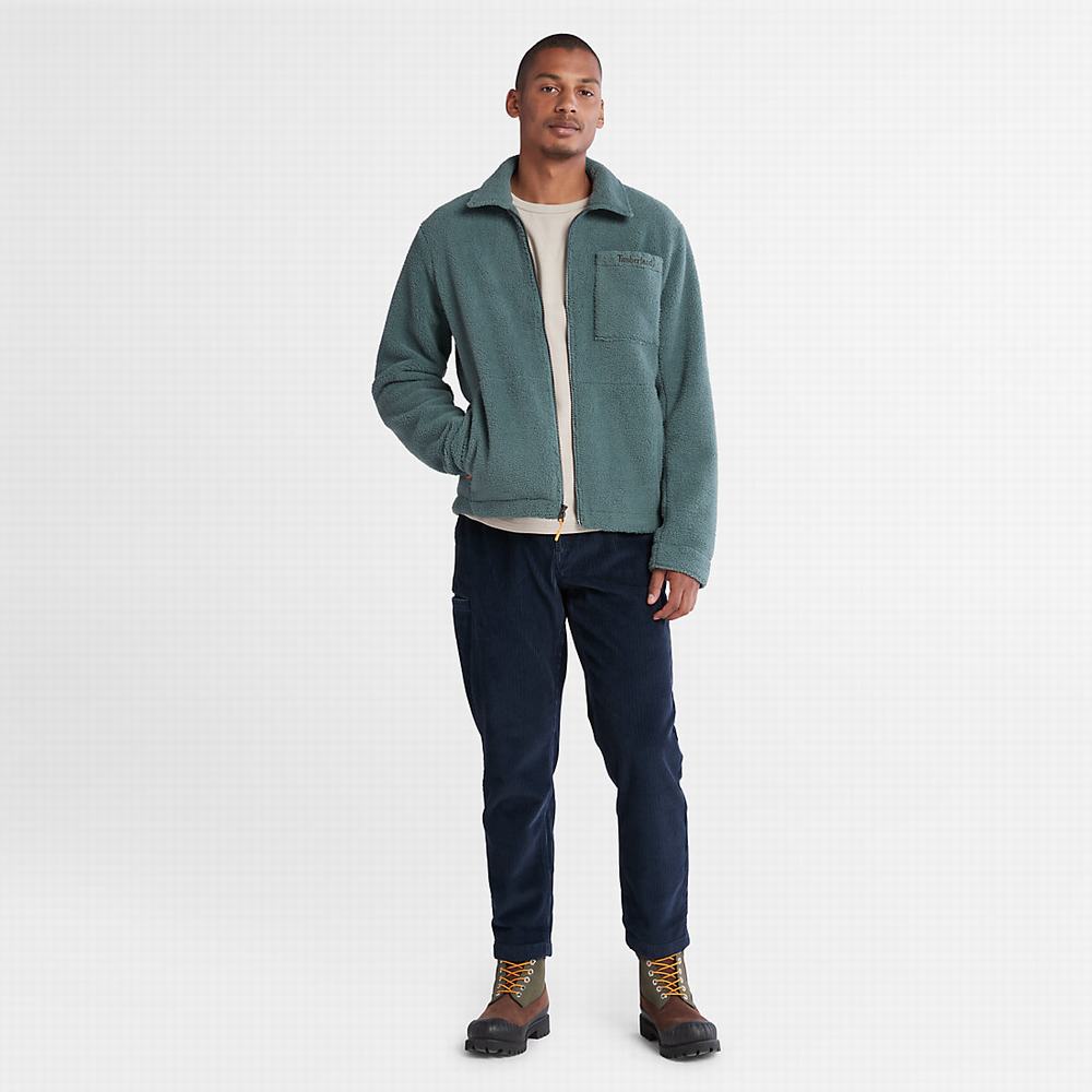 Bundy Timberland Fleece Overshirt Panske Zelene | FN4329650