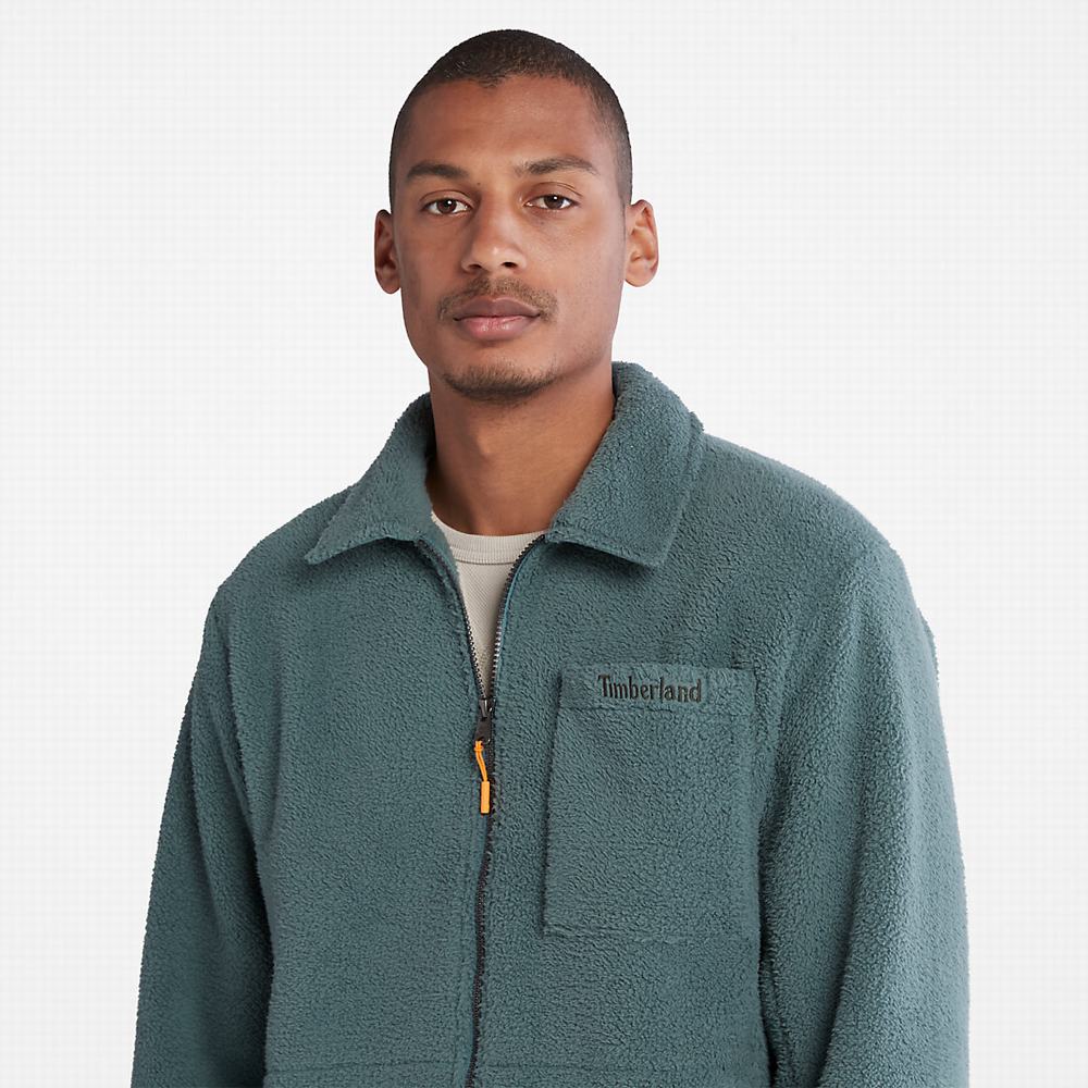 Bundy Timberland Fleece Overshirt Panske Zelene | FN4329650