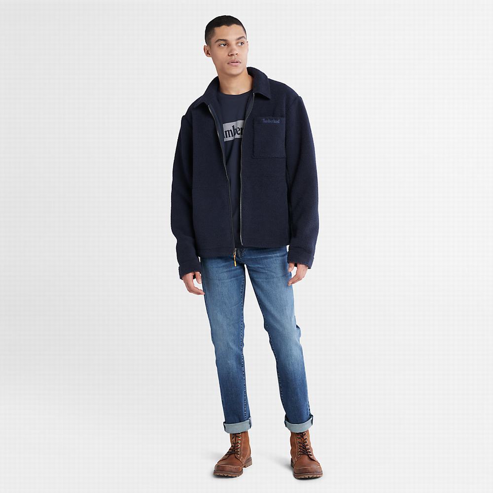 Bundy Timberland Fleece Overshirt Panske Námornícka Modrá | QF0526341