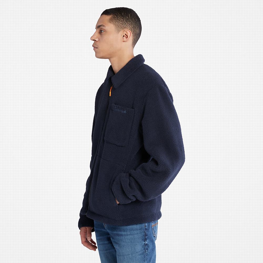 Bundy Timberland Fleece Overshirt Panske Námornícka Modrá | QF0526341