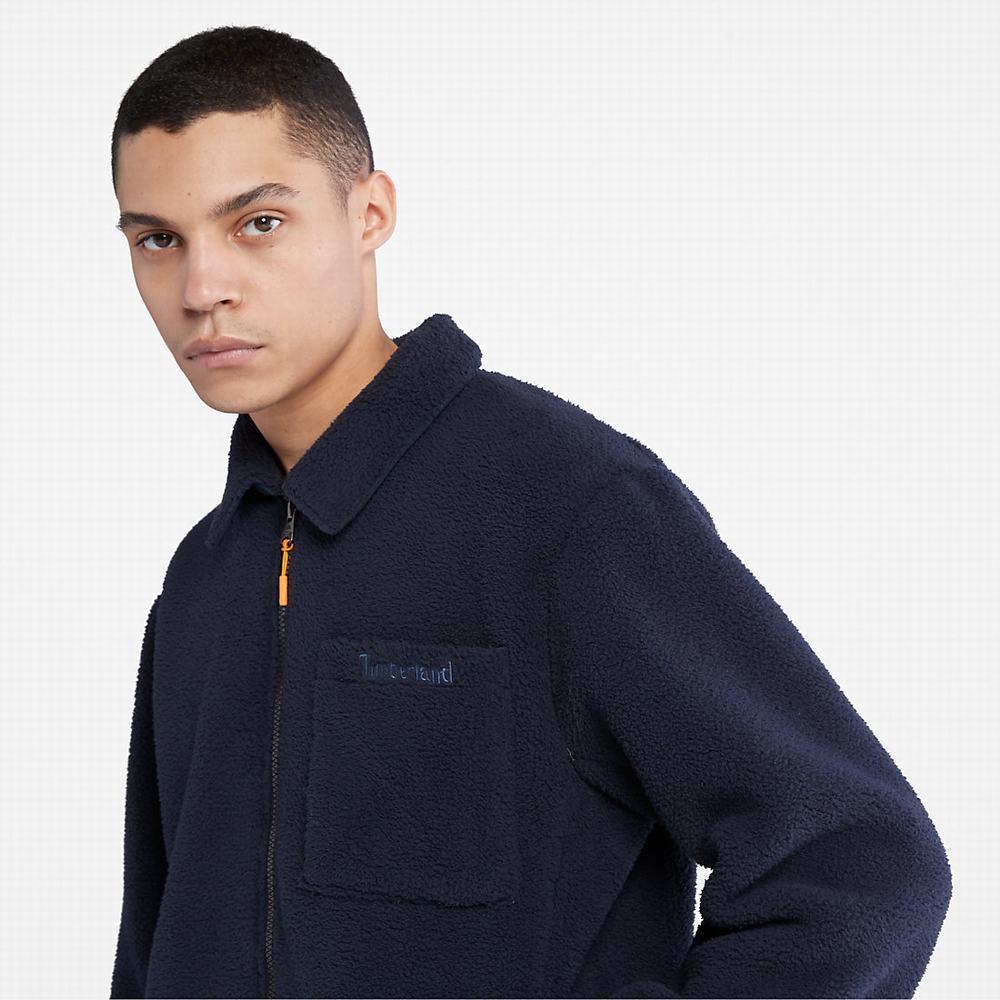 Bundy Timberland Fleece Overshirt Panske Námornícka Modrá | QF0526341