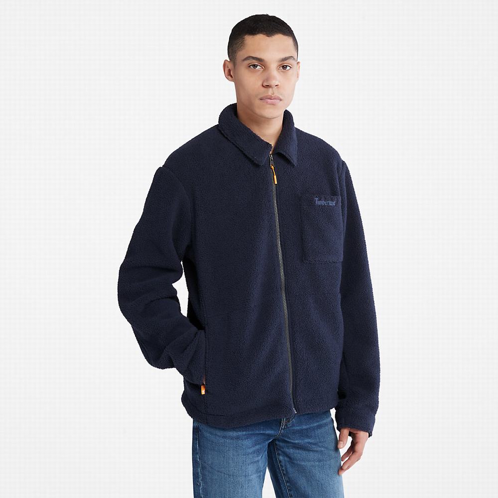 Bundy Timberland Fleece Overshirt Panske Námornícka Modrá | QF0526341