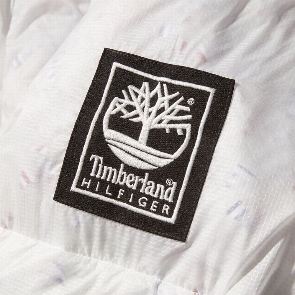 Bundy Timberland Tommy Hilfiger x Timberland® Re-imagined Transparent Puffer Jacke Panske Biele | HB7528146