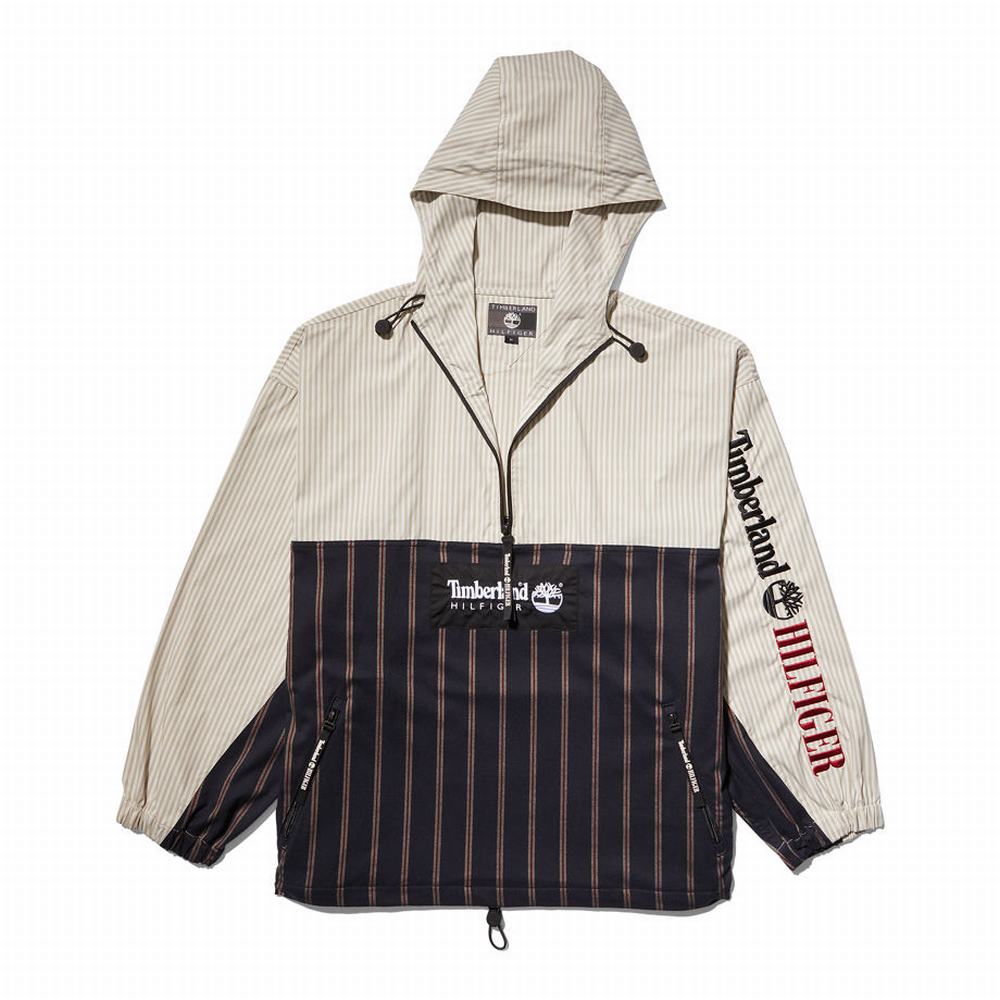 Bundy Timberland Tommy Hilfiger x Timberland® Re-imagined Pruhované Overshirt Panske Modre | IC4195082