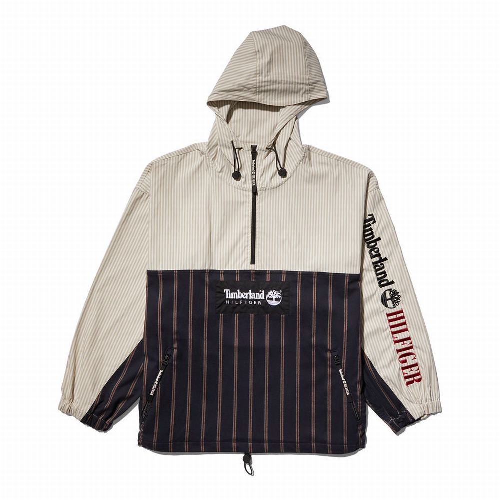 Bundy Timberland Tommy Hilfiger x Timberland® Re-imagined Pruhované Overshirt Panske Modre | IC4195082