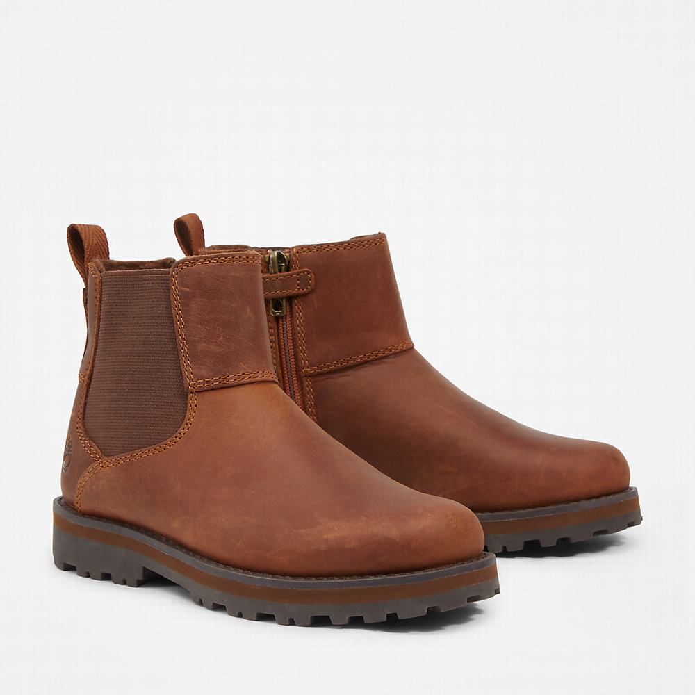 Chelsea Cizmy Timberland Courma Detske Hnede | QX5491027