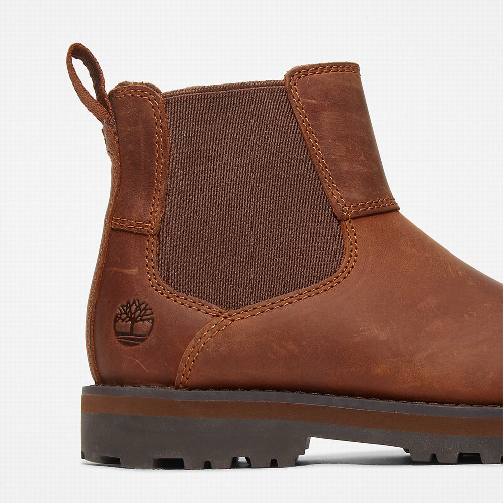 Chelsea Cizmy Timberland Courma Detske Hnede | QX5491027