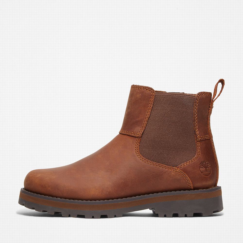 Chelsea Cizmy Timberland Courma Detske Hnede | QX5491027