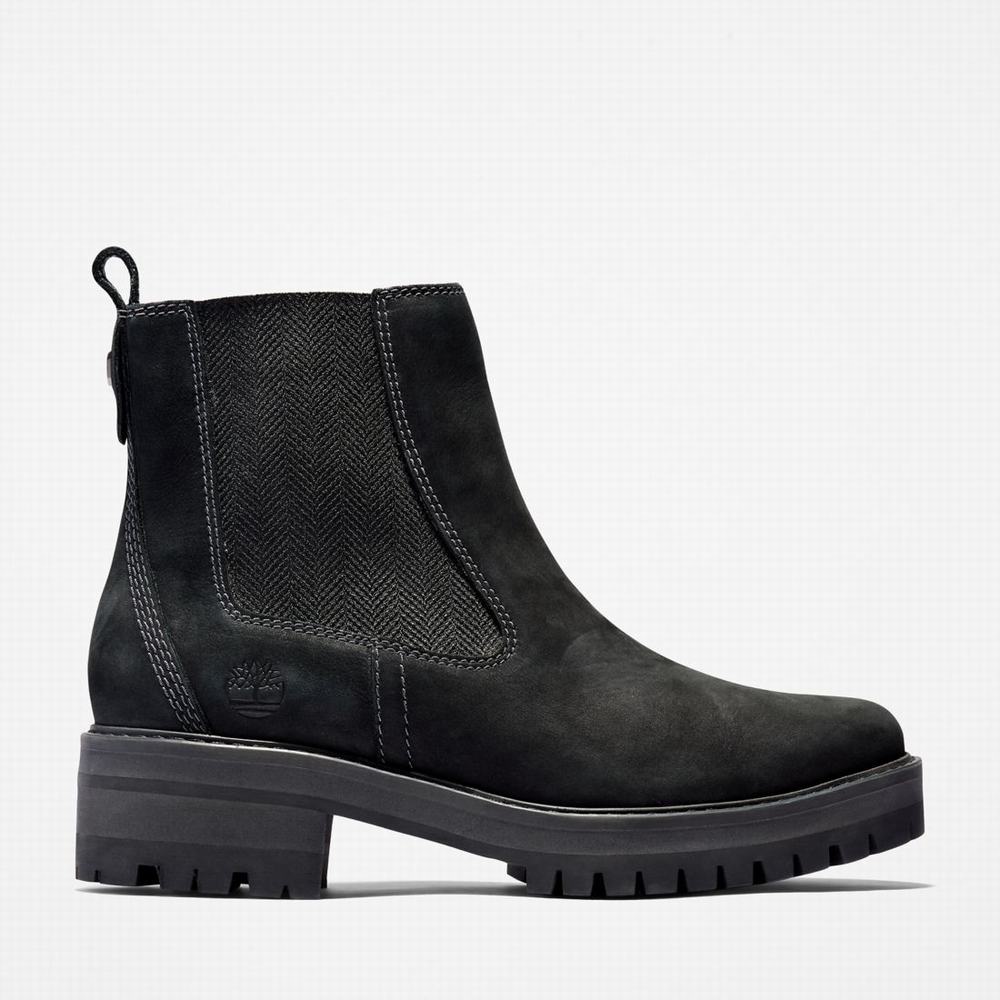 Chelsea Cizmy Timberland Courmayeur Valley Damske Čierne | OI5068192