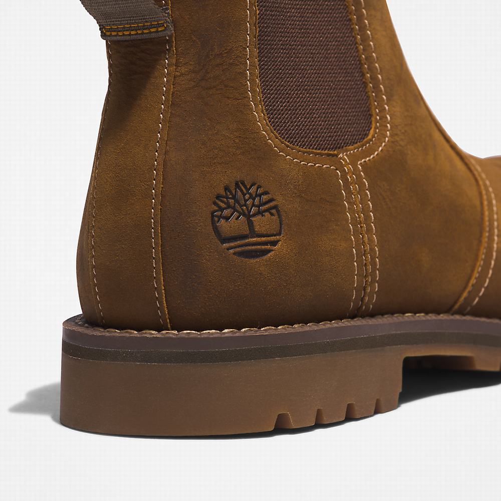 Chelsea Cizmy Timberland Larchmont Panske Svetlo Hnede | SJ1348726