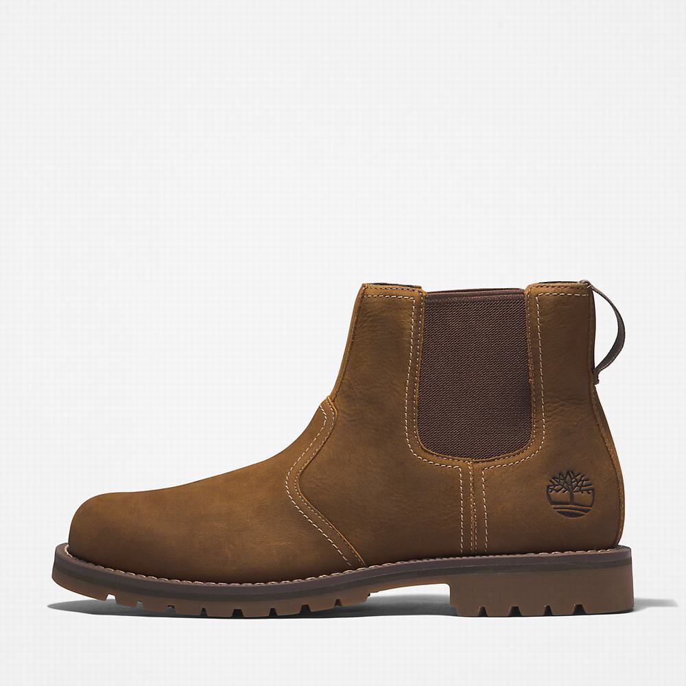 Chelsea Cizmy Timberland Larchmont Panske Svetlo Hnede | SJ1348726