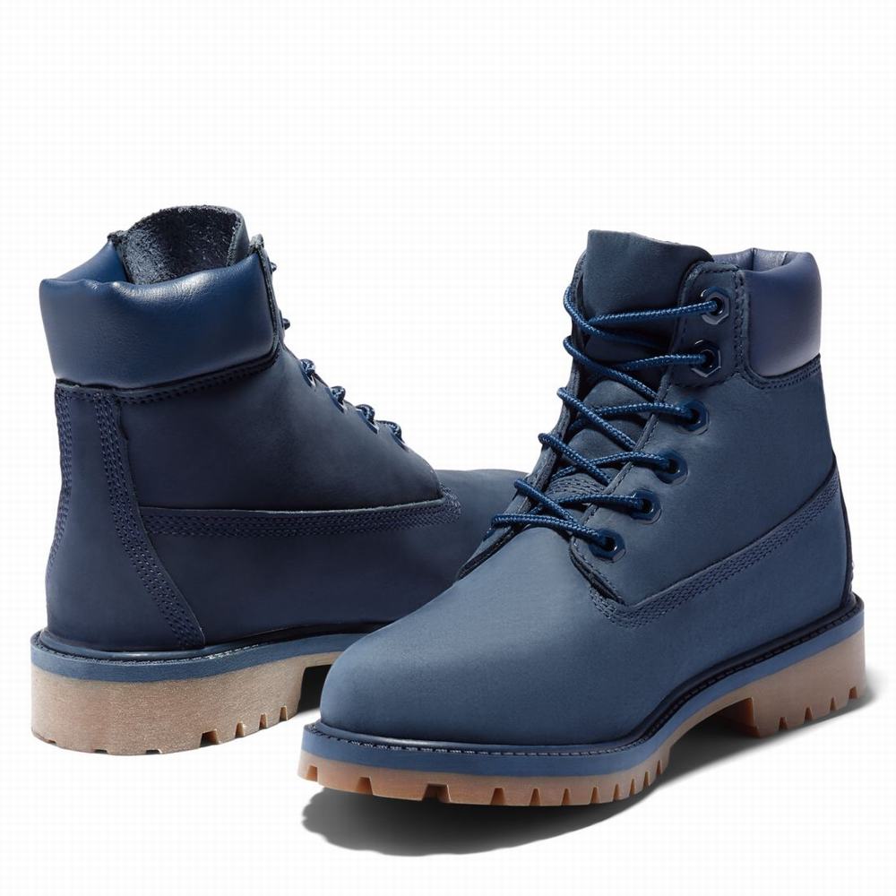 Cizmy Timberland 6-Inch Premium Waterproof Detske Modre | NV2791508