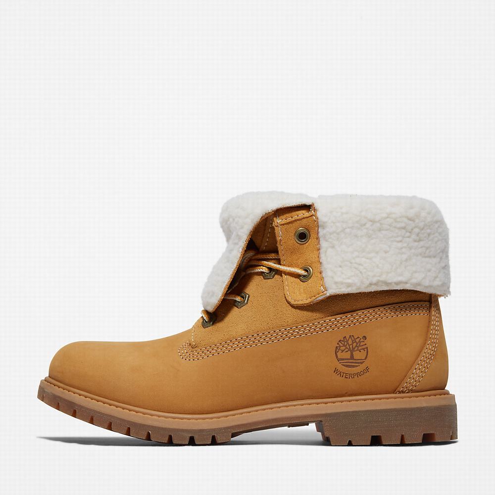 Cizmy Timberland Authentic Fold-over Damske Žlté | PE8947061