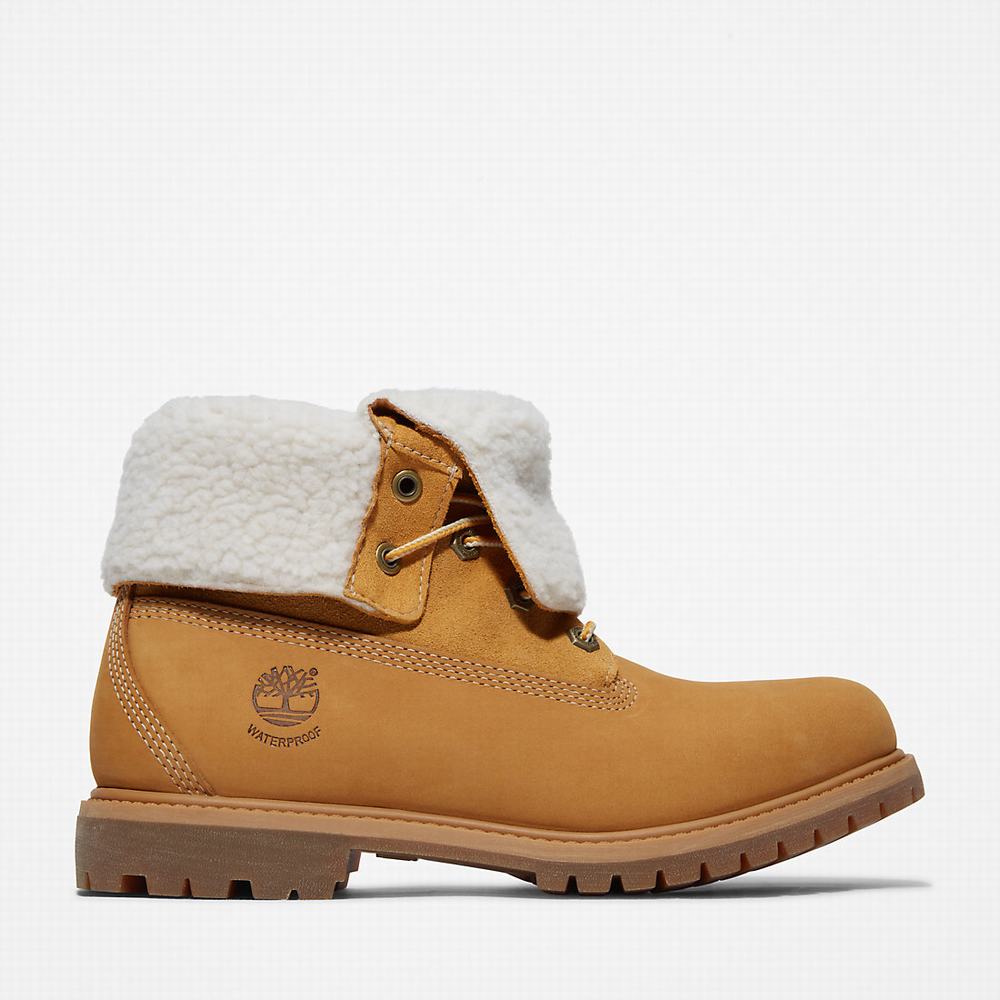 Cizmy Timberland Authentic Fold-over Damske Žlté | PE8947061