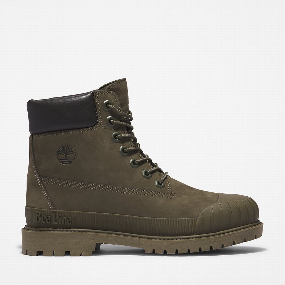 Cizmy Timberland Bee Line x Timberland® 6 Inch Rubber Spicou Panske Tmavo Zelene | CL5239067