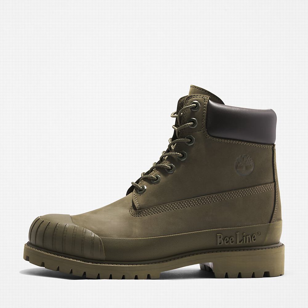 Cizmy Timberland Bee Line x Timberland® 6 Inch Rubber Spicou Panske Tmavo Zelene | EW0147538