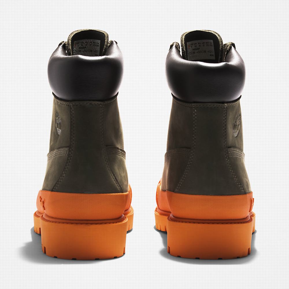 Cizmy Timberland Bee Line x Timberland® 6 Inch Rubber Spicou Panske Tmavo Zelene Oranžové | HI1430657