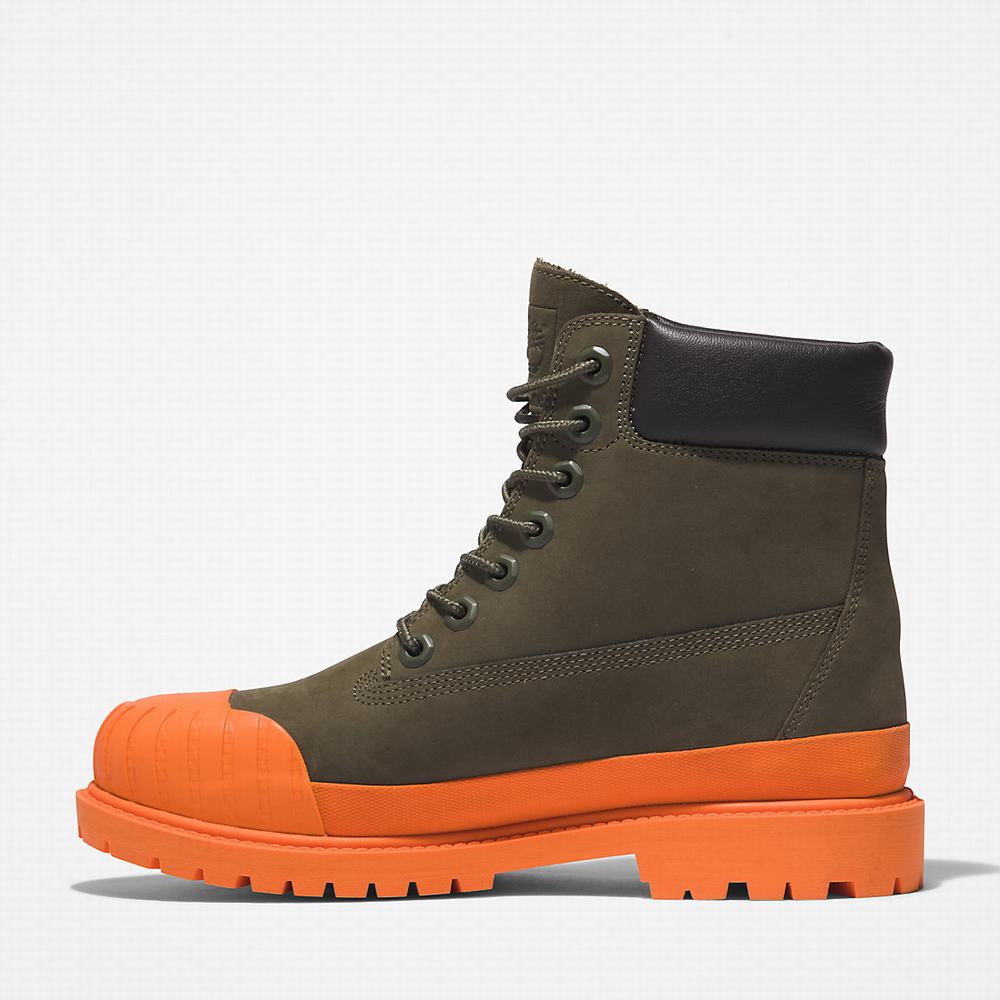 Cizmy Timberland Bee Line x Timberland® 6 Inch Rubber Spicou Panske Tmavo Zelene Oranžové | HT7513249