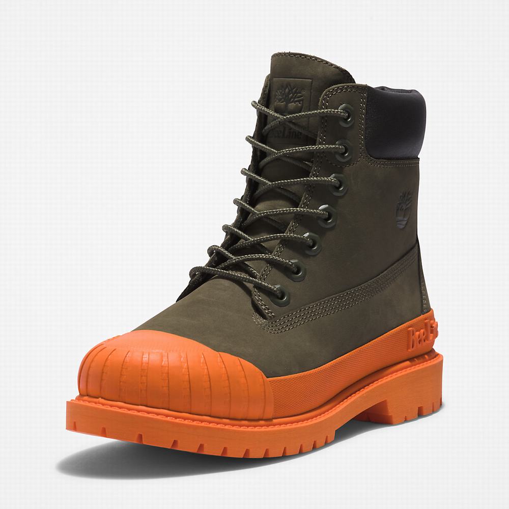 Cizmy Timberland Bee Line x Timberland® 6 Inch Rubber Spicou Panske Tmavo Zelene Oranžové | HT7513249