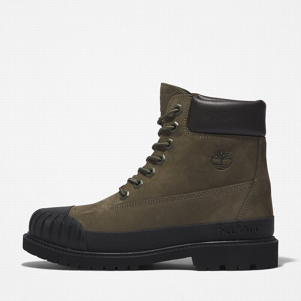 Cizmy Timberland Bee Line x Timberland® 6 Inch Rubber Spicou Panske Tmavo Zelene Čierne | LK6457128