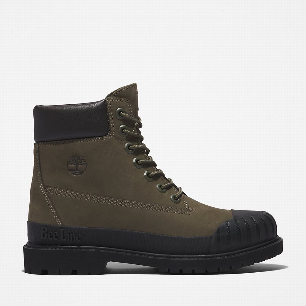 Cizmy Timberland Bee Line x Timberland® 6 Inch Rubber Spicou Panske Tmavo Zelene Čierne | LK6457128