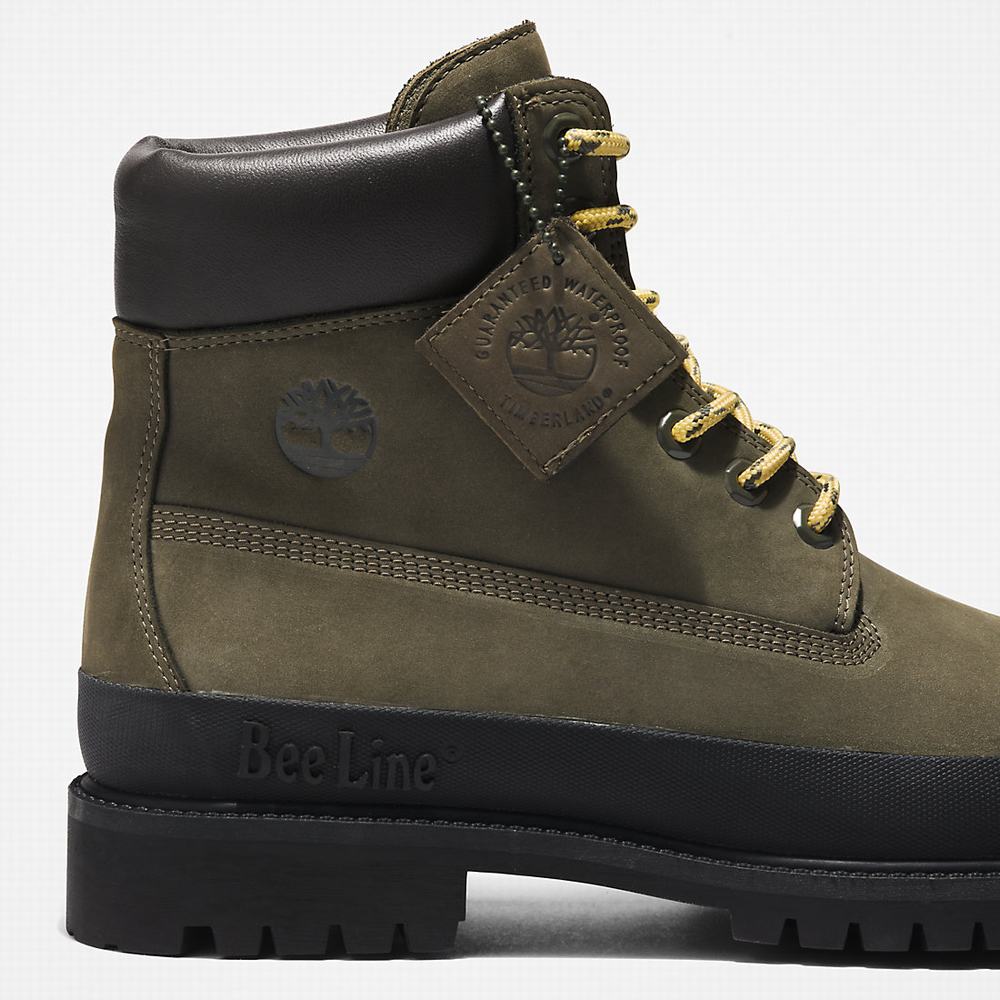 Cizmy Timberland Bee Line x Timberland® 6 Inch Rubber Spicou Damske Tmavo Zelene Čierne | RX0897135