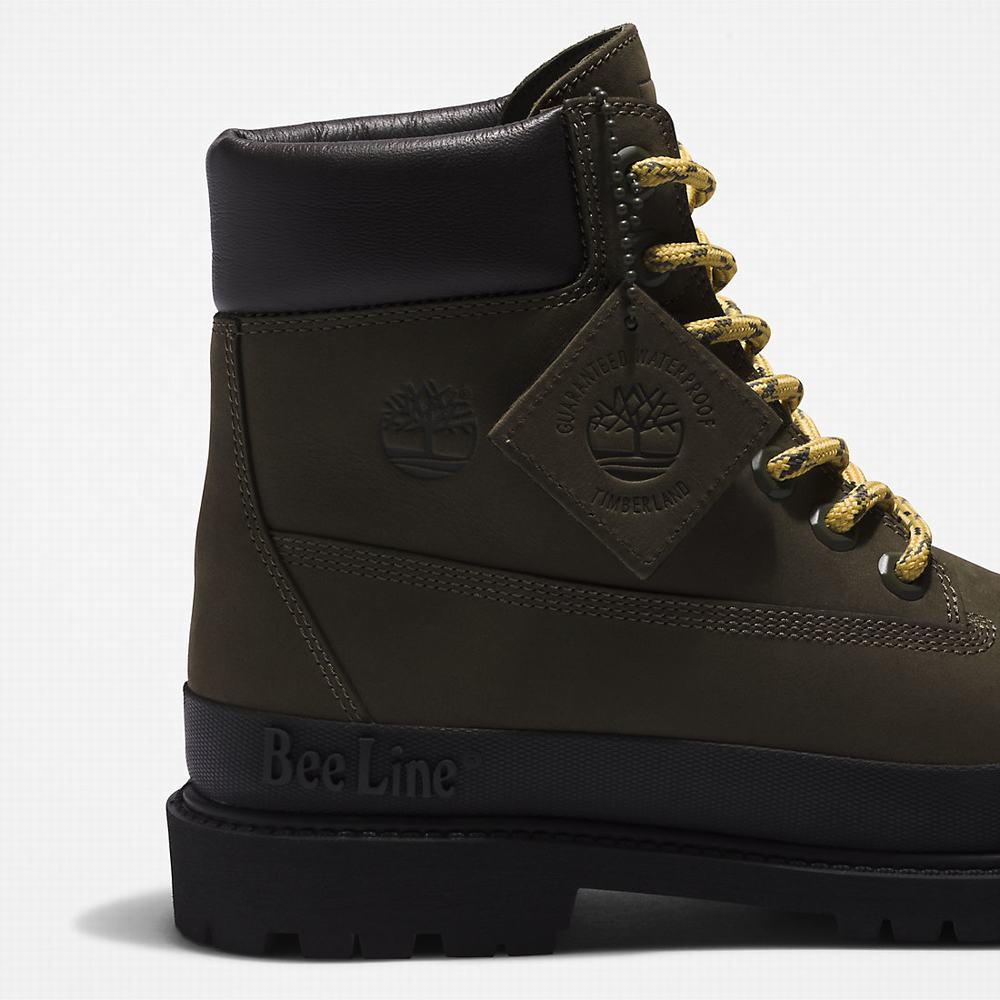 Cizmy Timberland Bee Line x Timberland® 6 Inch Rubber Spicou Damske Tmavo Zelene Čierne | UI8651493