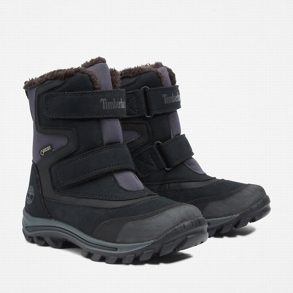 Cizmy Timberland Chillberg 2-Remienkove GTX Detske Čierne | WK7842195