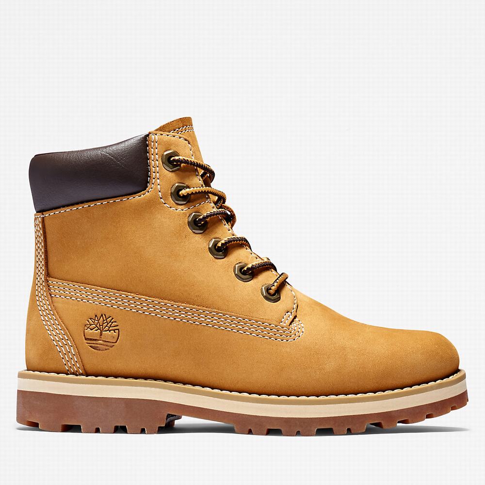 Cizmy Timberland Courma 6 Inch Side-Zip Detske Žlté | CB1837249