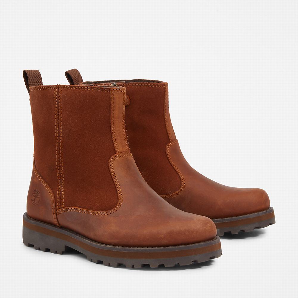 Cizmy Timberland Courma Podsite Detske Hnede | YL9081643