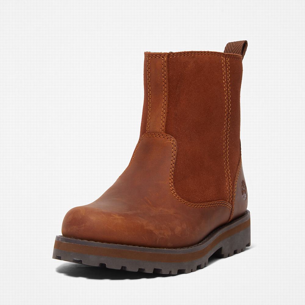 Cizmy Timberland Courma Podsite Detske Hnede | YL9081643