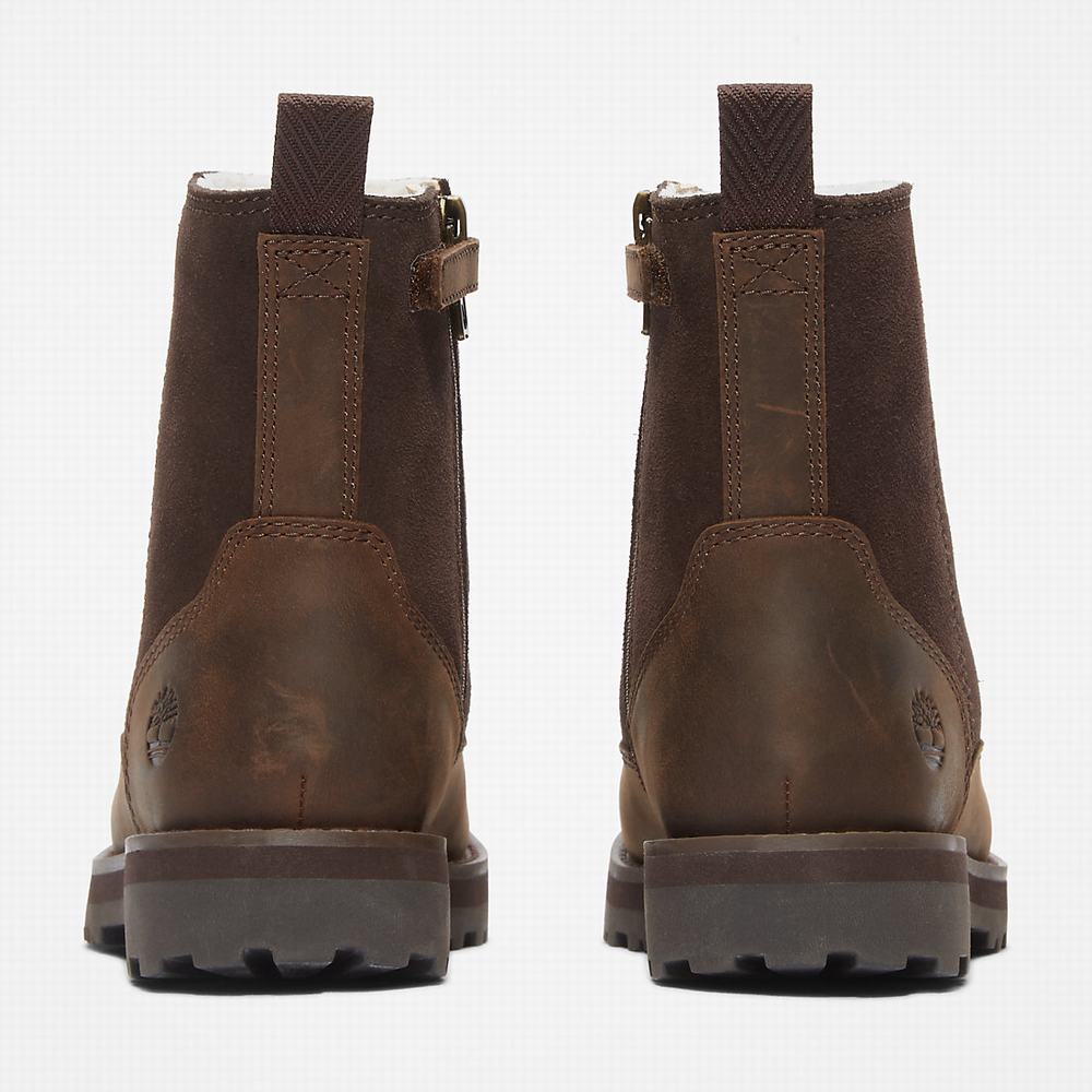 Cizmy Timberland Courma Podsite Detske Tmavo Hnede | NF1853694