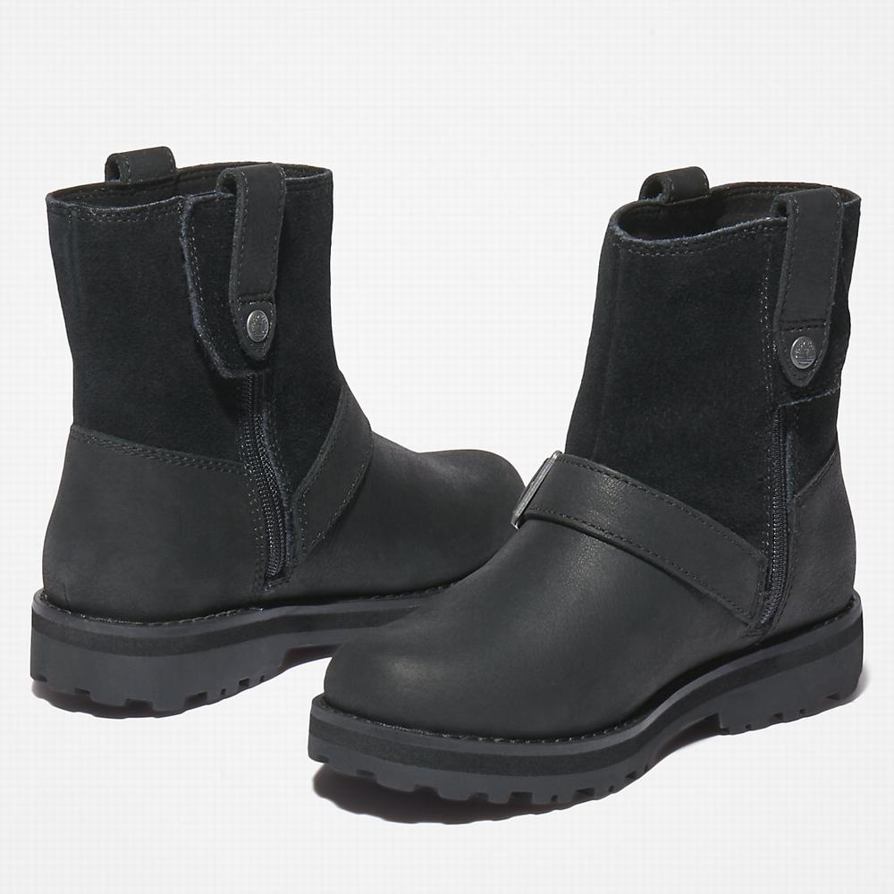 Cizmy Timberland Courma Side-zip Winter Detske Čierne | QZ5072169