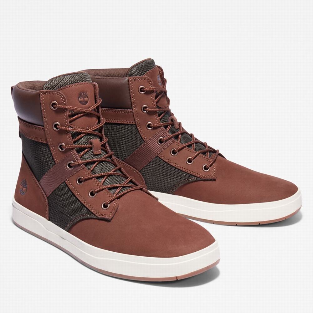 Cizmy Timberland Davis Square Panske Tmavo Hnede | QP3207594