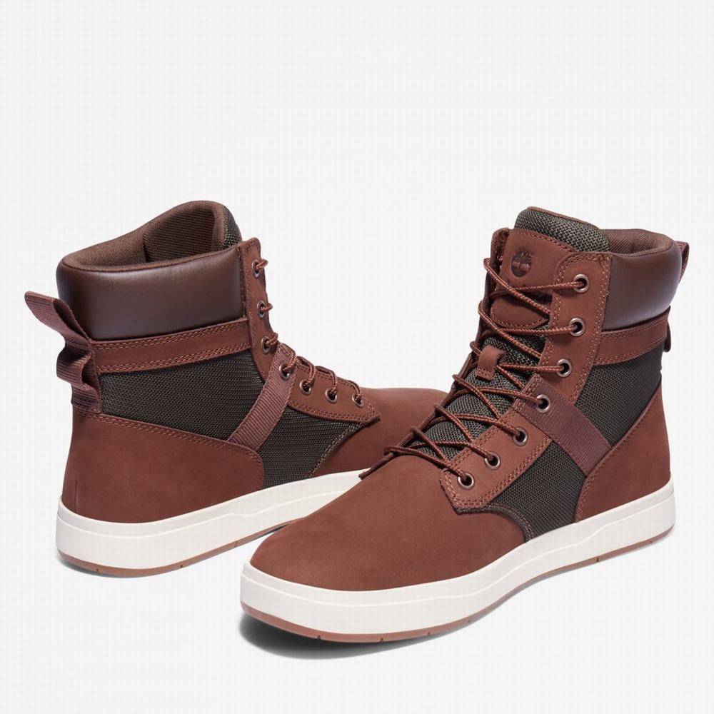 Cizmy Timberland Davis Square Panske Tmavo Hnede | QP3207594