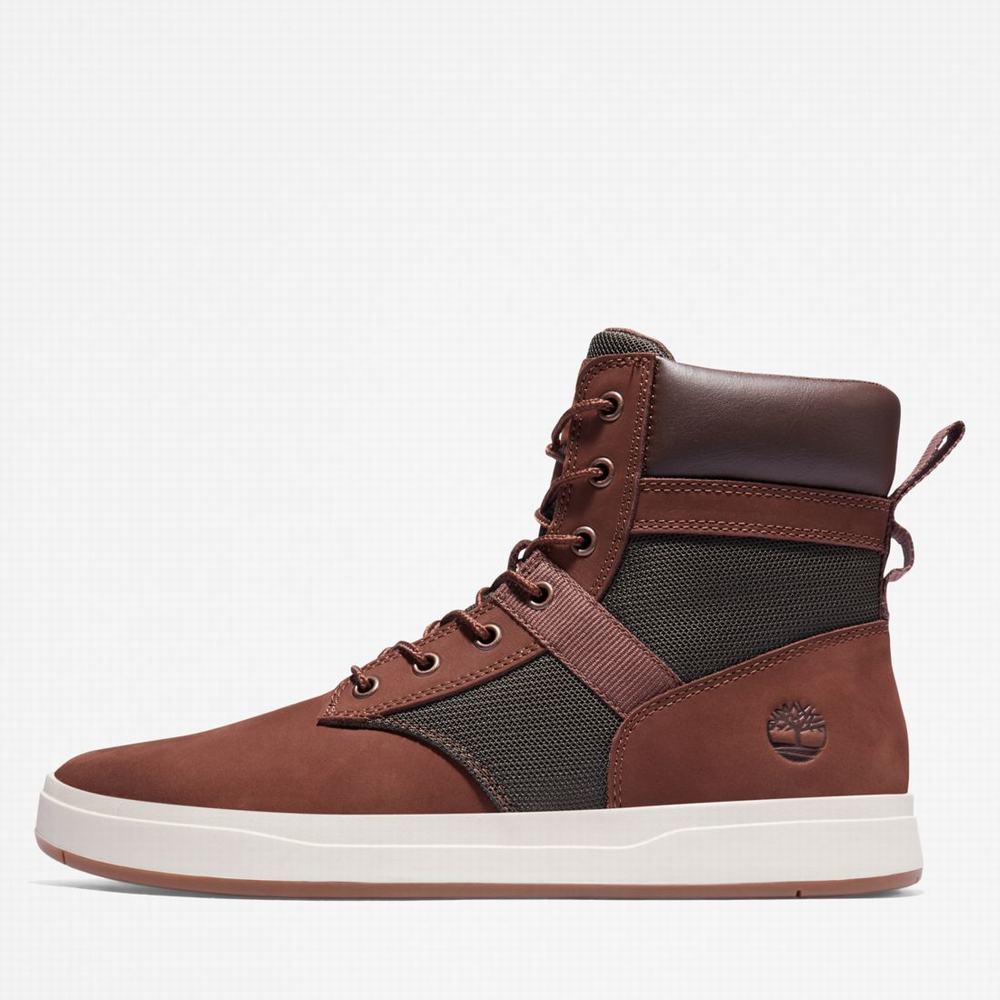 Cizmy Timberland Davis Square Panske Tmavo Hnede | QP3207594