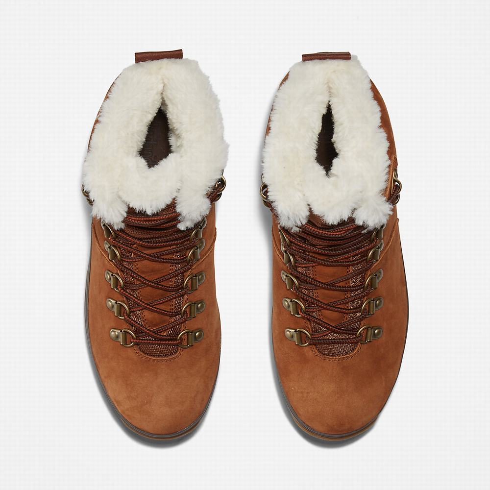 Cizmy Timberland Euro Hiker Waterproof Fur-Podsite Damske Hnede | DM3648597