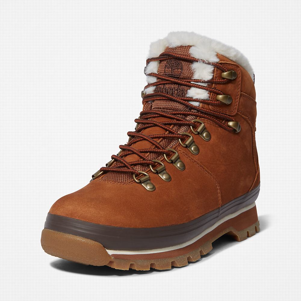 Cizmy Timberland Euro Hiker Waterproof Fur-Podsite Damske Hnede | DM3648597