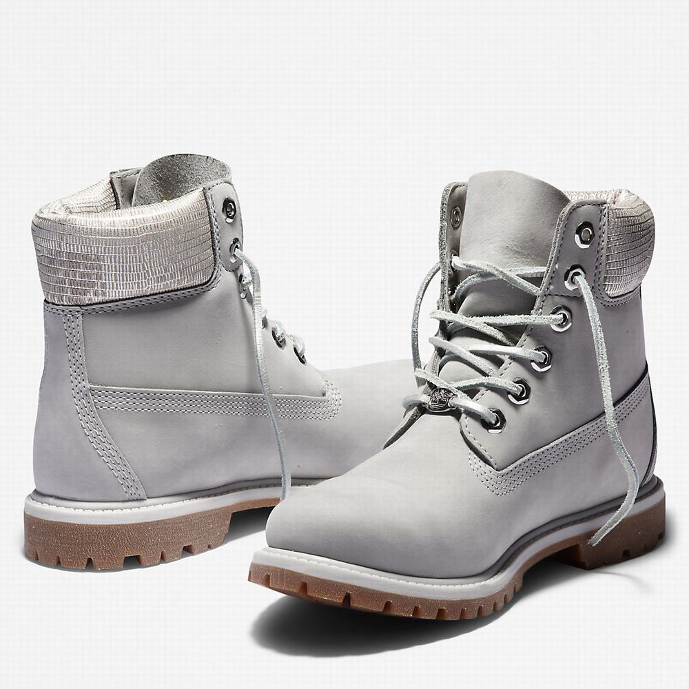 Cizmy Timberland Premium 6 Inch Damske Svetlo Siva | ZU6914873